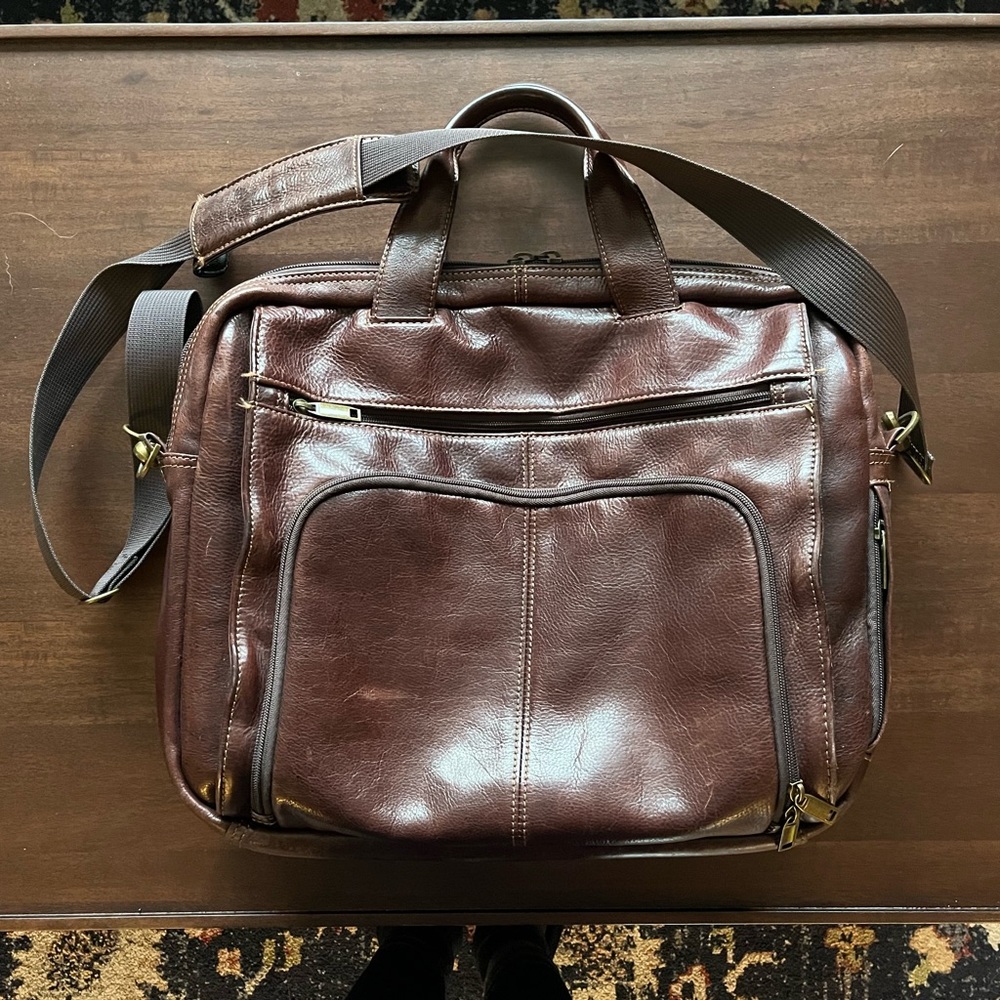 Wilsons Leather Miami Rugged Leather Briefcase